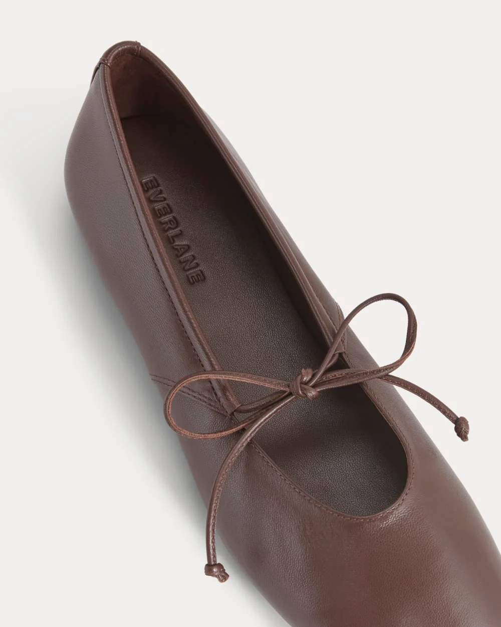 Leather Keyhole Flat | Burnt Umber