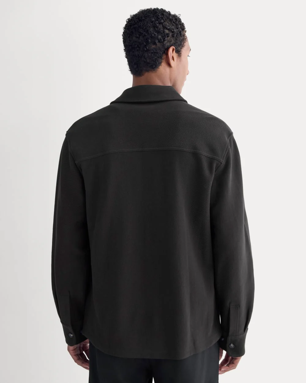 Relaxed Knit Utility Shirt | Black