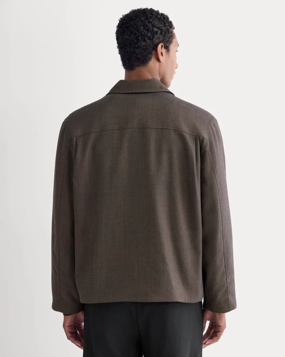 Tailored Zip Jacket | Heathered Fudge