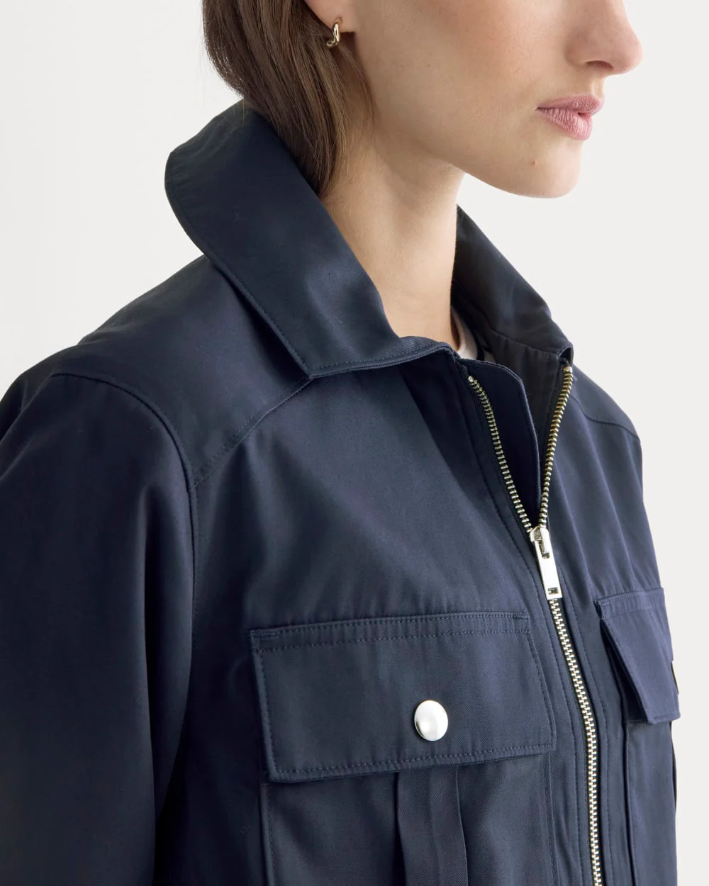 The Cropped Utility Jacket | Navy