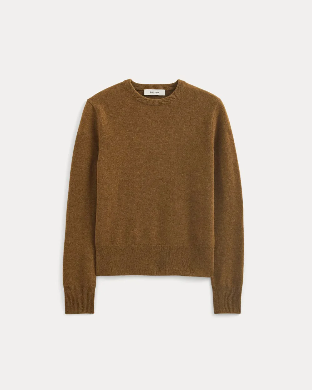 Cashmere Slim Crew Sweater | Heathered Toffee