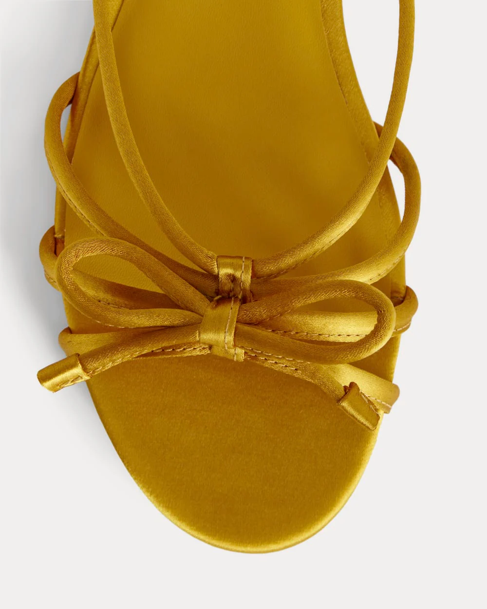 The Bow Sandal | Golden Sun Satin