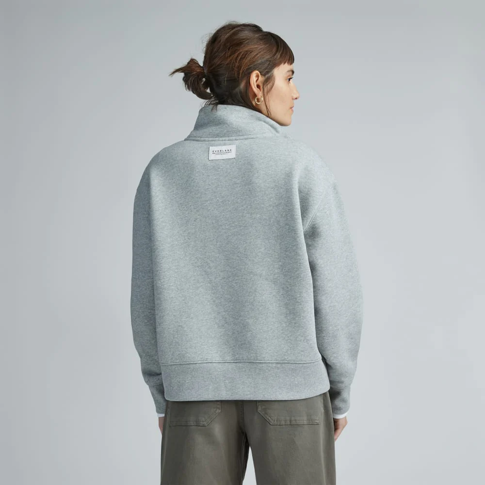 The ReTrack Half-Zip Sweatshirt | Heather Grey