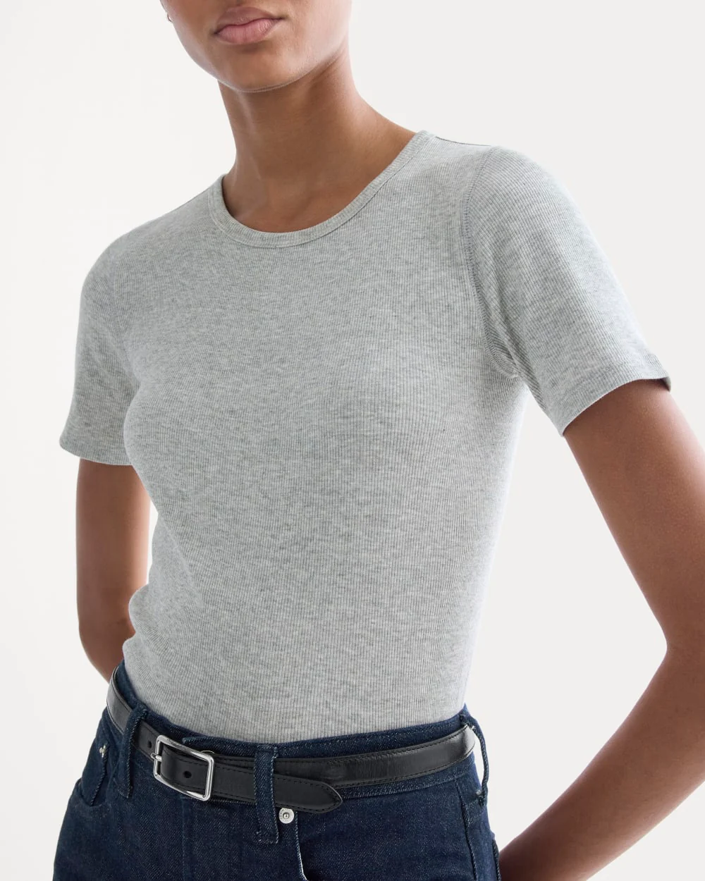The Luxe Rib Crew | Classic Heather Grey