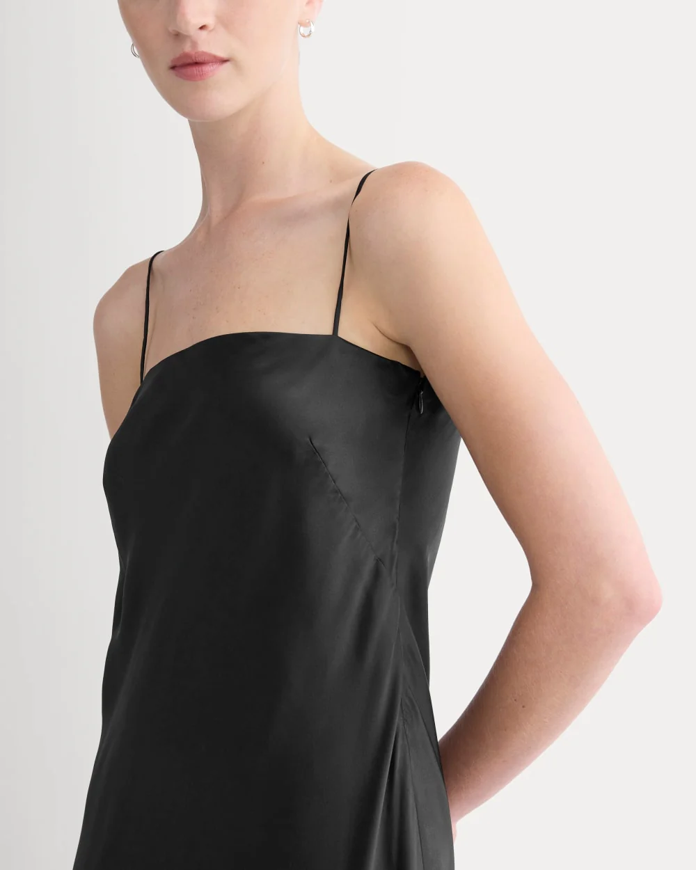 Slip Dress in Silk Charmeuse | Black