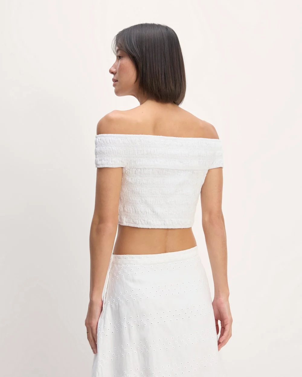 The Gauze Smock Top | White