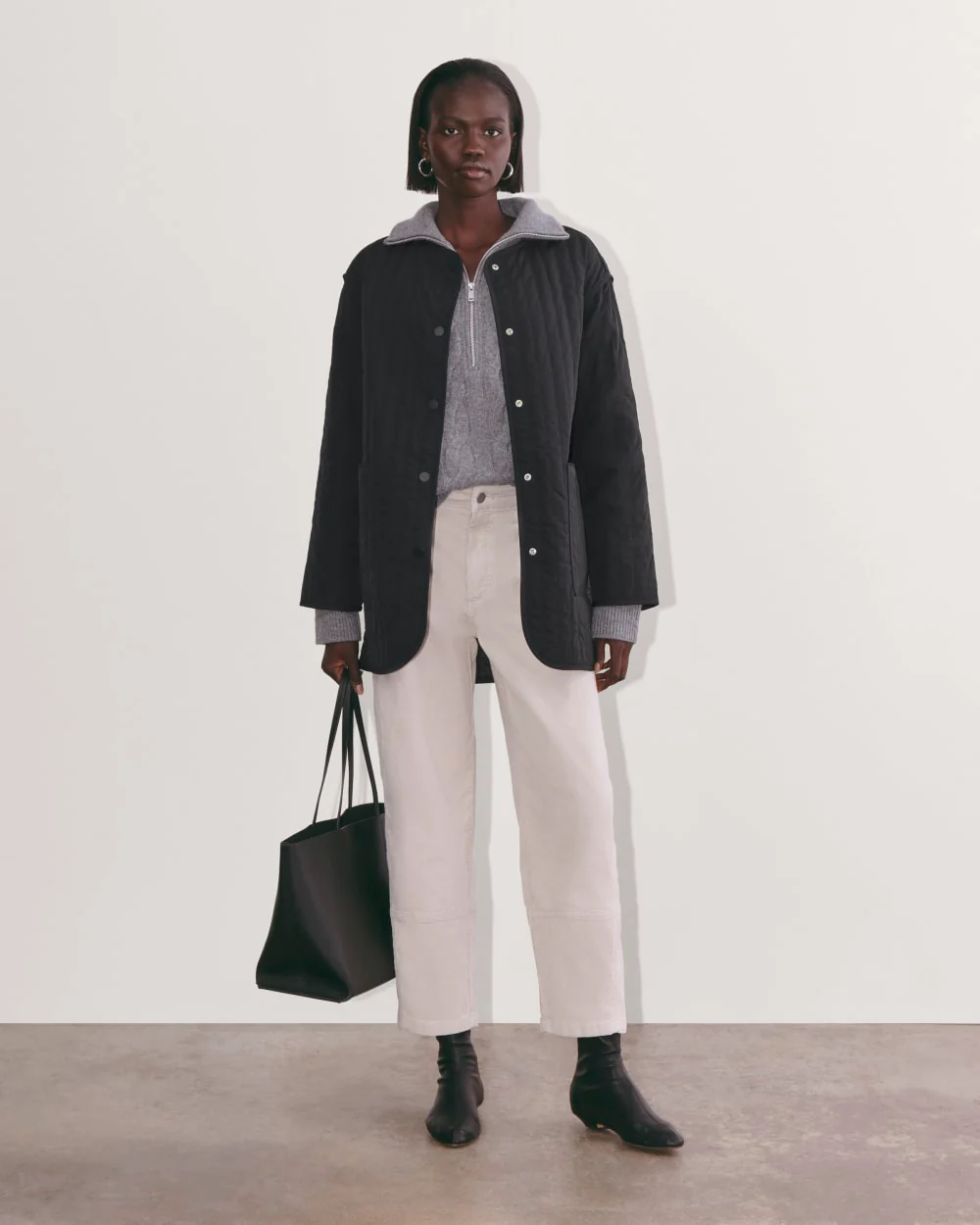 The Midi Quilted Liner | Black