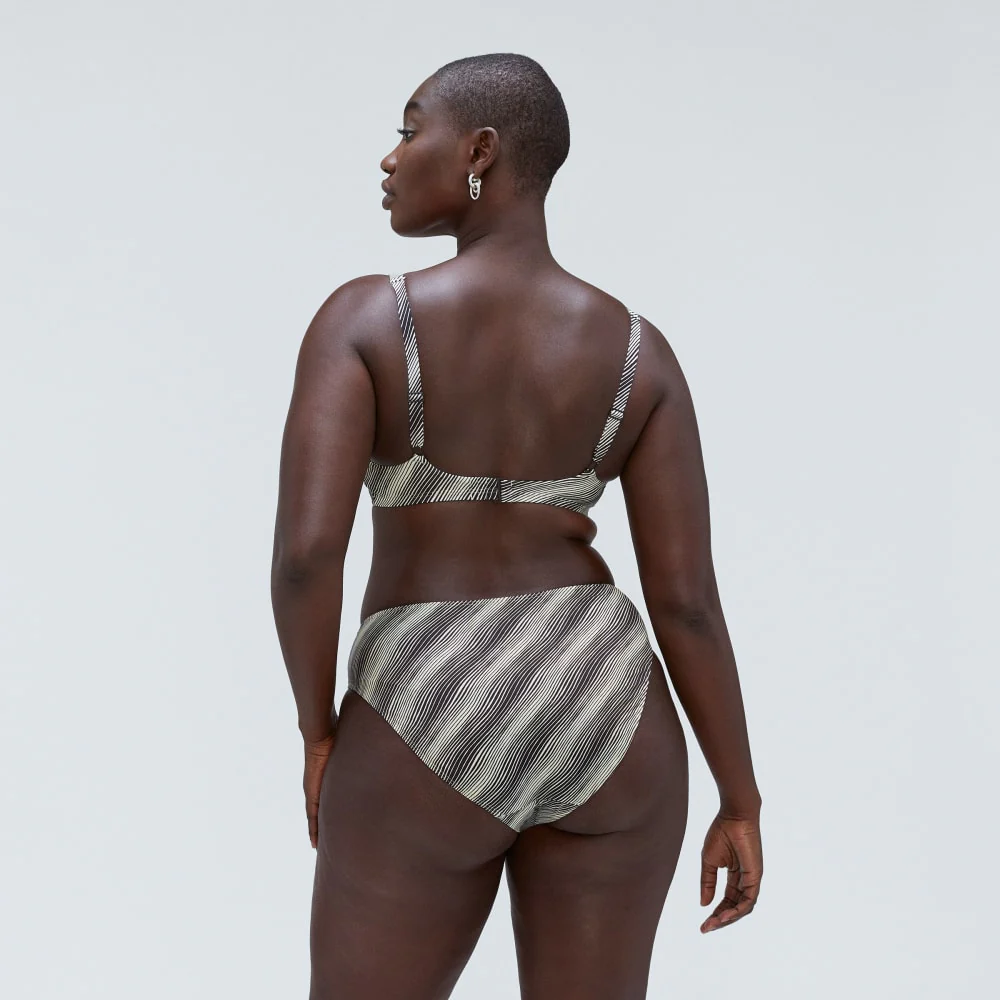 The Square-Neck Bikini Top |  Black / Canvas