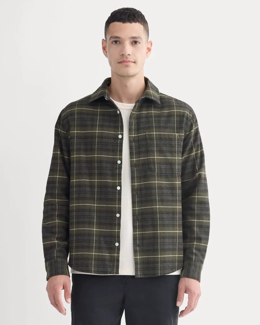 Brushed Flannel Shirt | Heather Beech