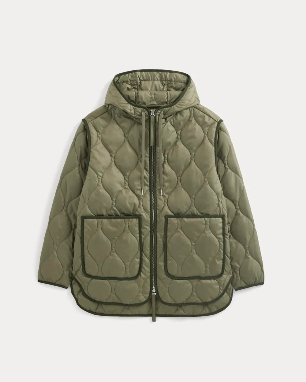ReNew Quilted Hooded Liner | Lichen Green