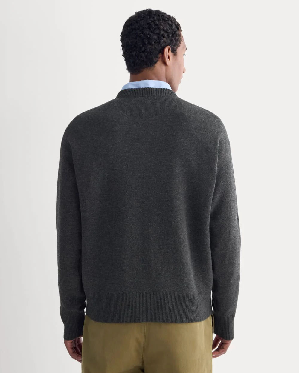 Luxe Merino Double-Knit Sweater | Heather Charcoal