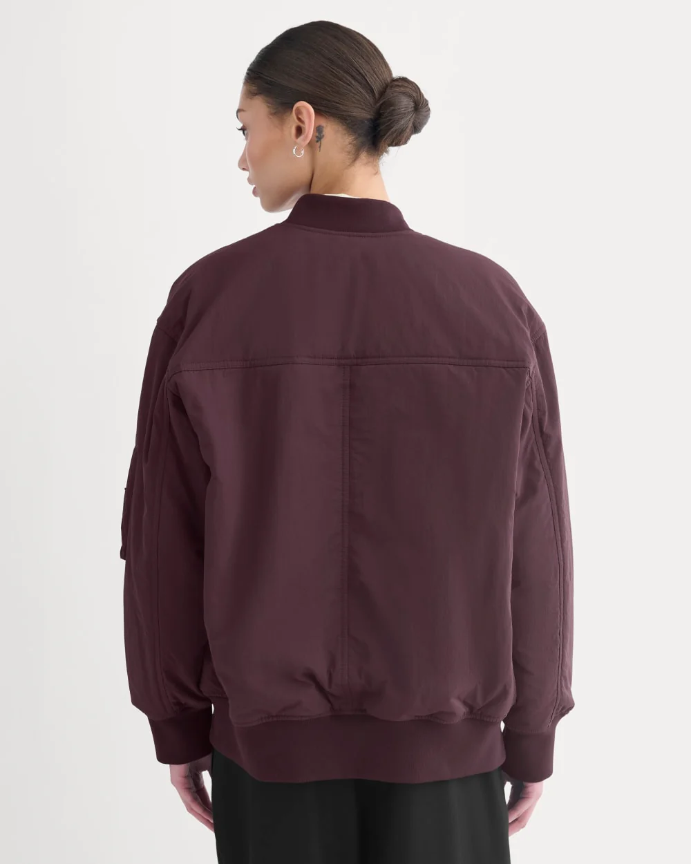 Renew Oversized Puffer Bomber | Deep Plum