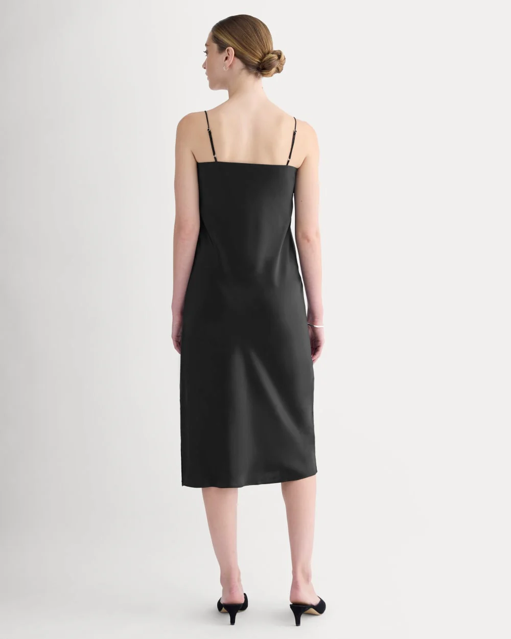 Slip Dress in Silk Charmeuse | Black