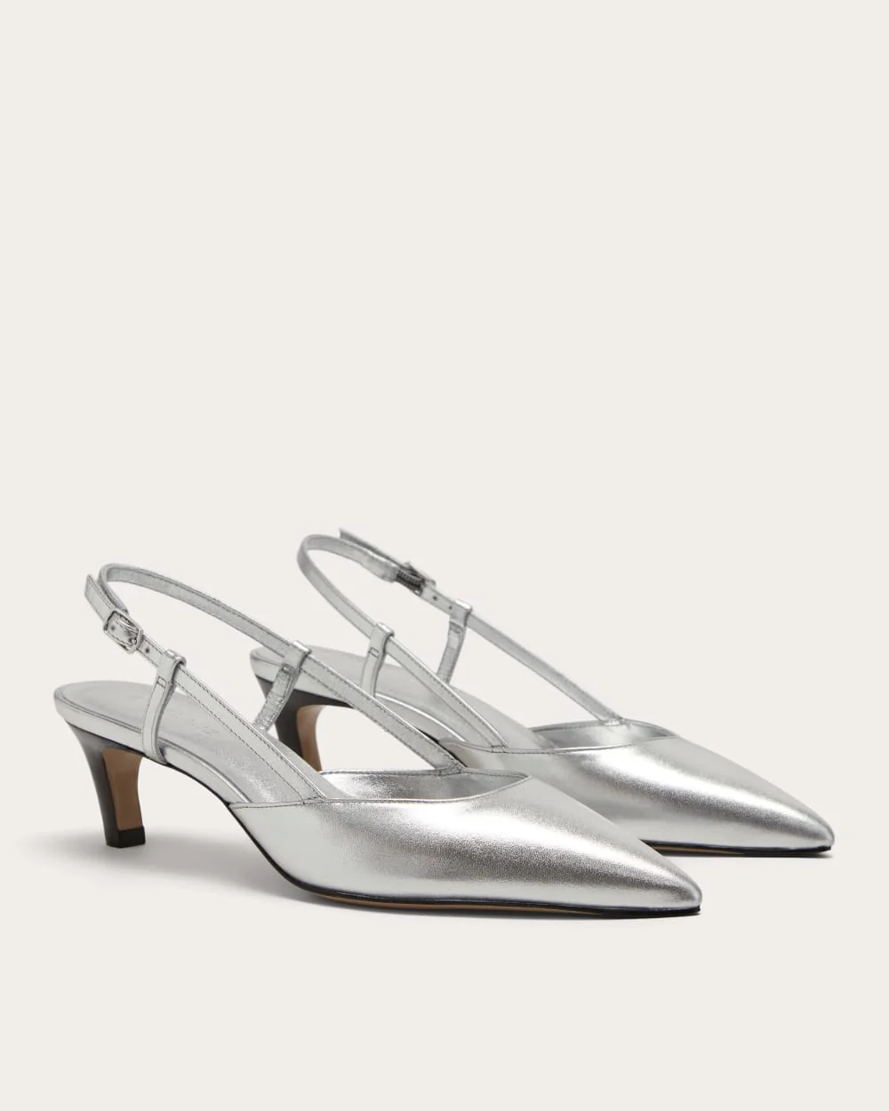 The Studio Slingback Heel | Silver