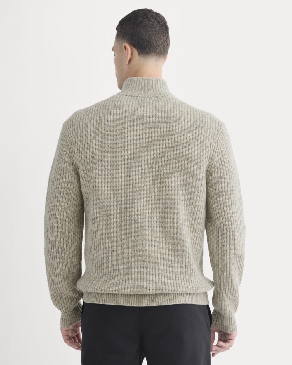The Felted Merino Half-Zip Sweater | Heather Gravel Donegal