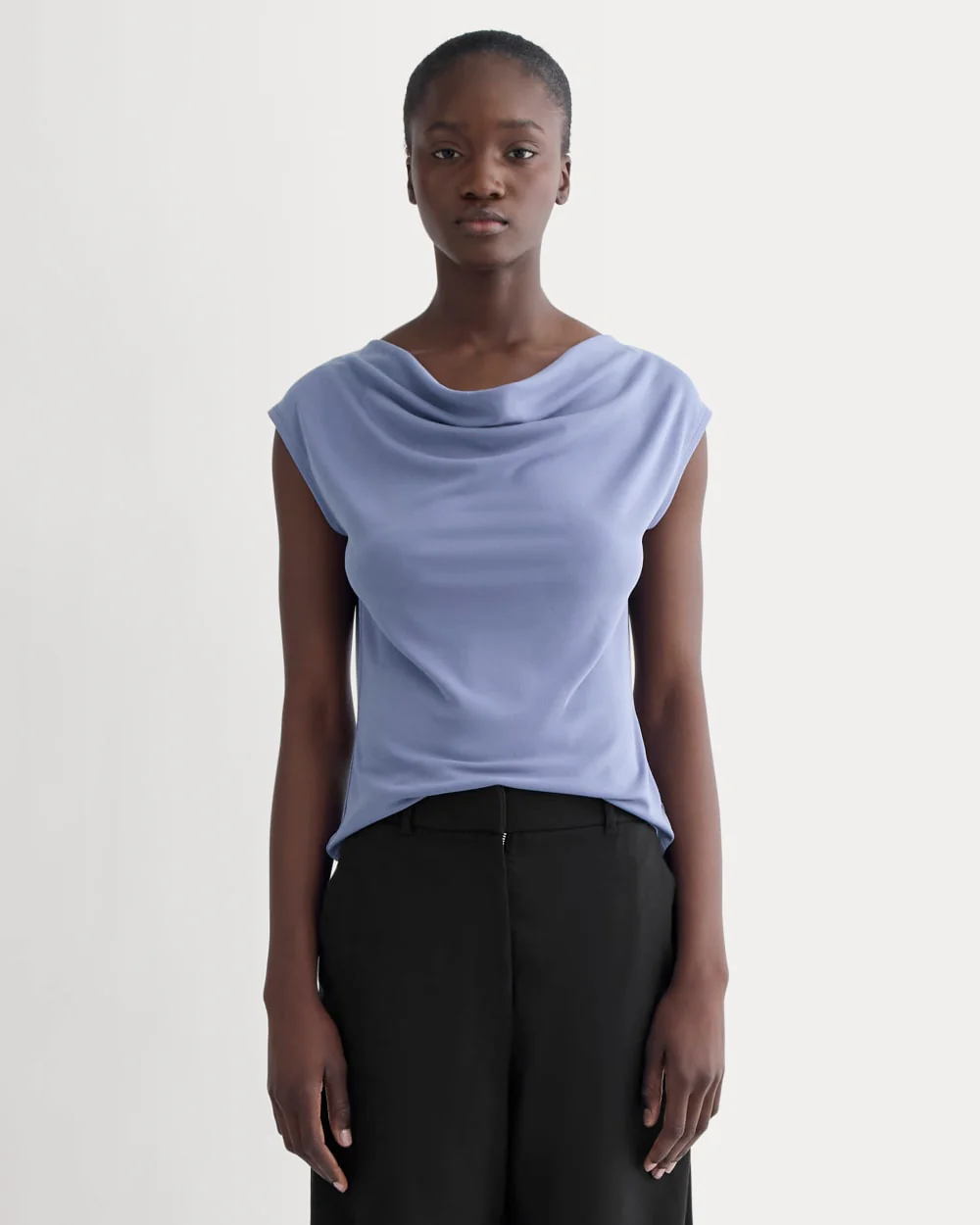 The Draped Top in Butterknit | Blue Dusk