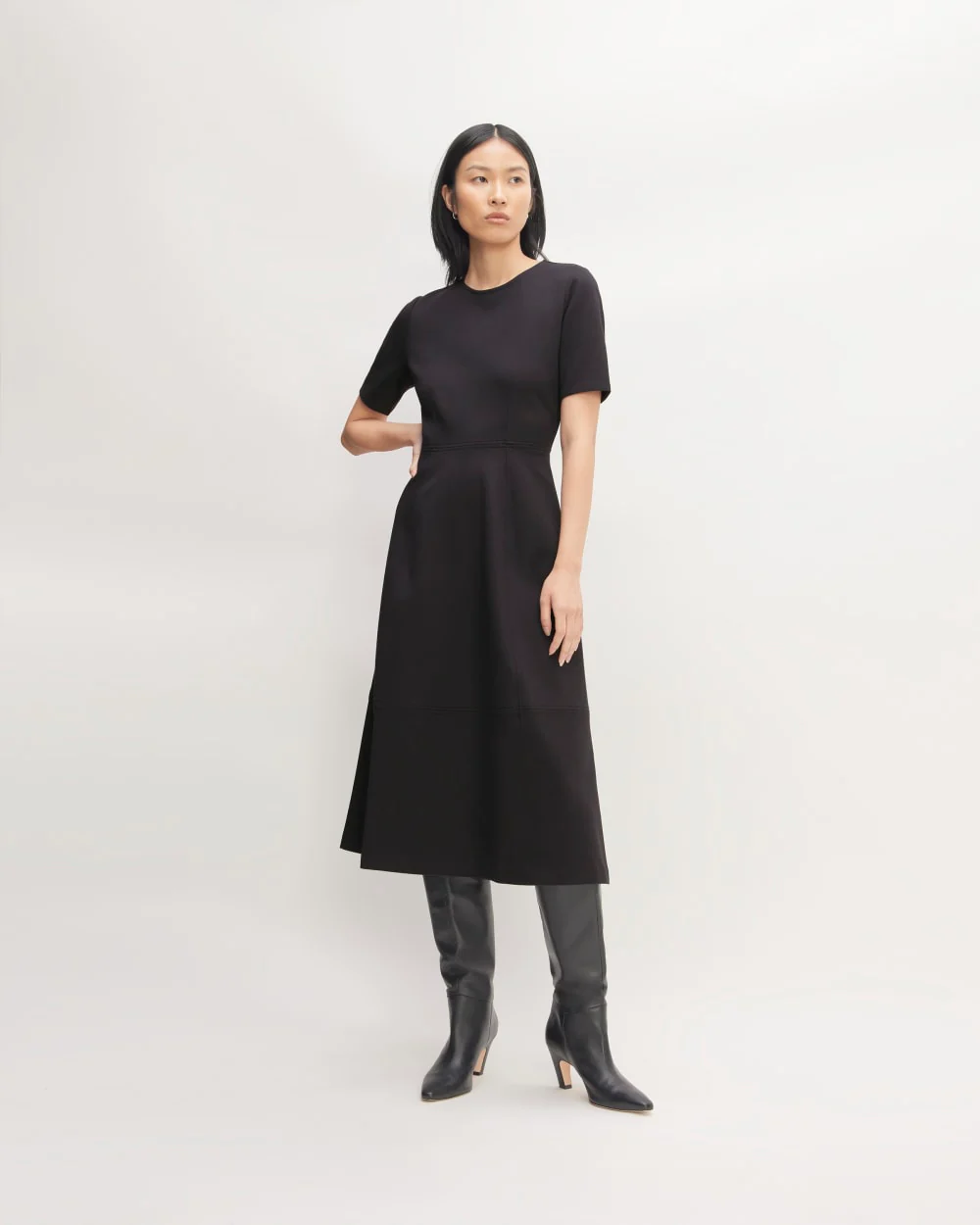 The Dream Short-Sleeve Dress | Black