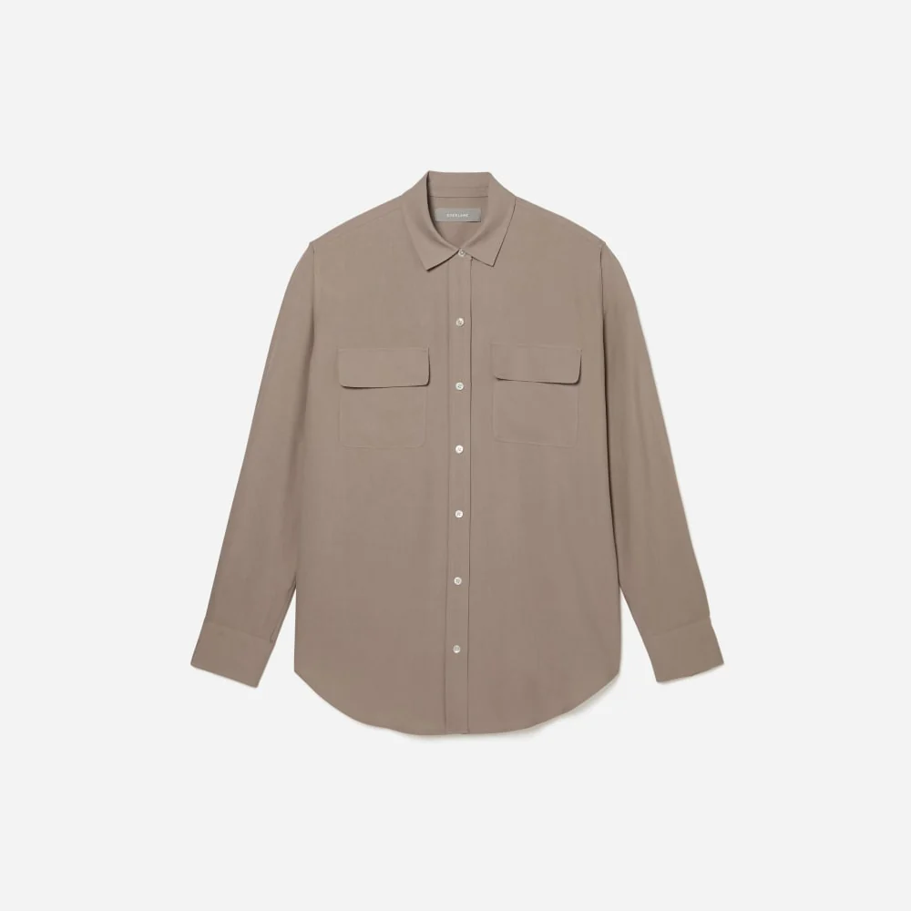 The Washable Silk Relaxed Shirt  | Burnt Sugar