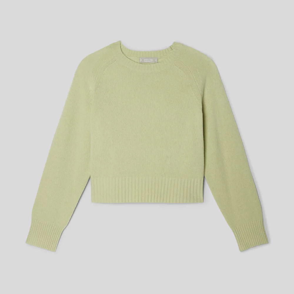 The Cashmere Boxy Crew | Seafoam Green