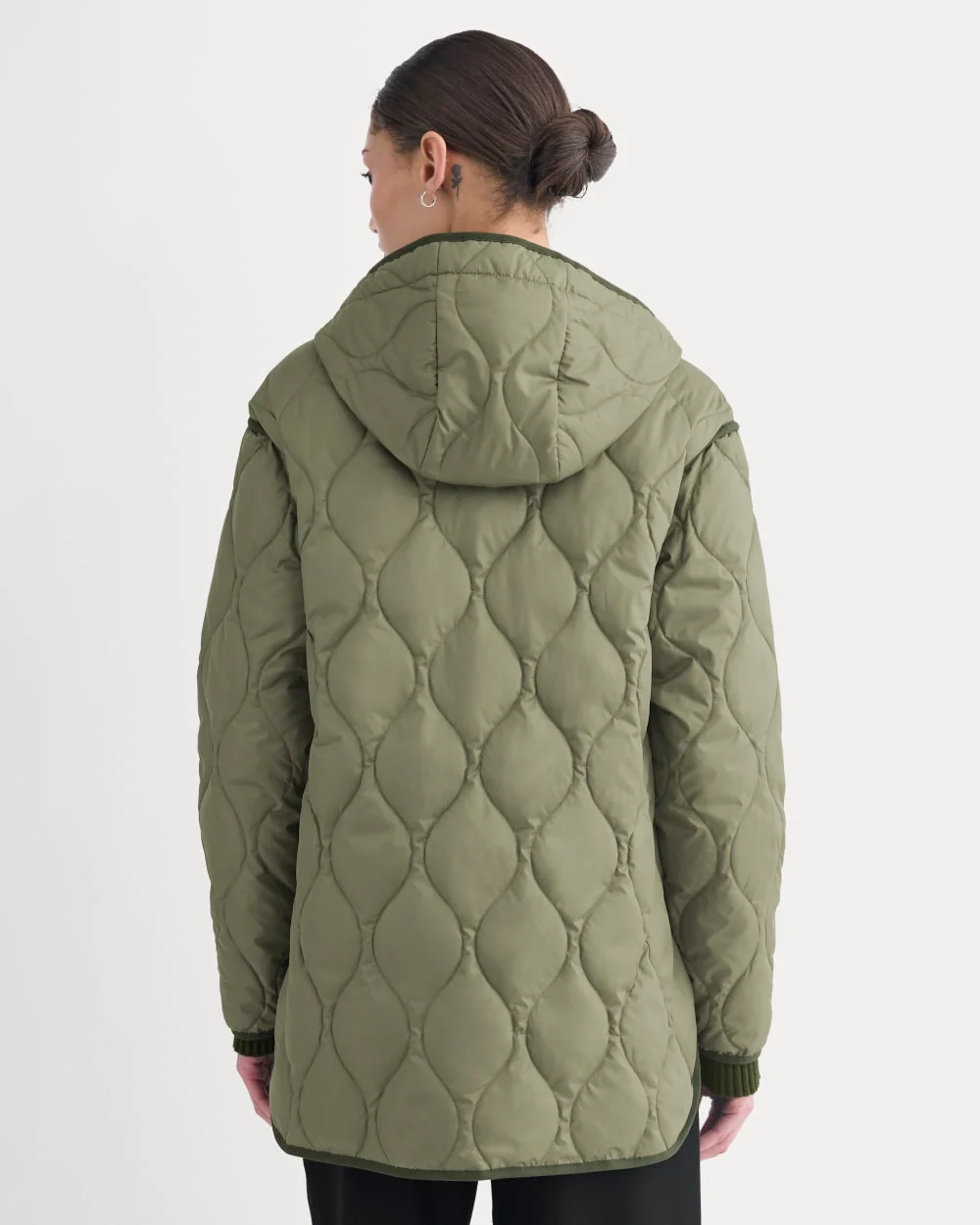 ReNew Quilted Hooded Liner | Lichen Green
