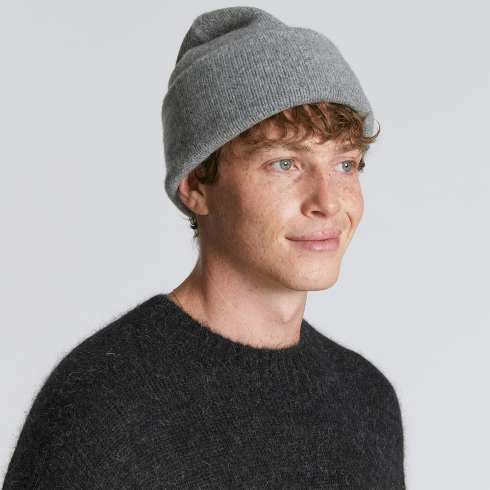 The Felted Merino Beanie | Mid Heathered Grey