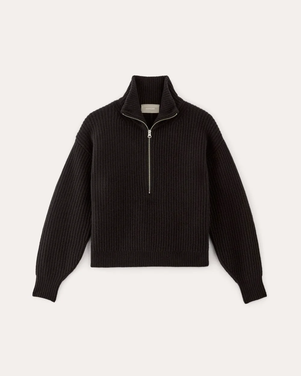 The Half-Zip Sweater in Luxe Merino | Black