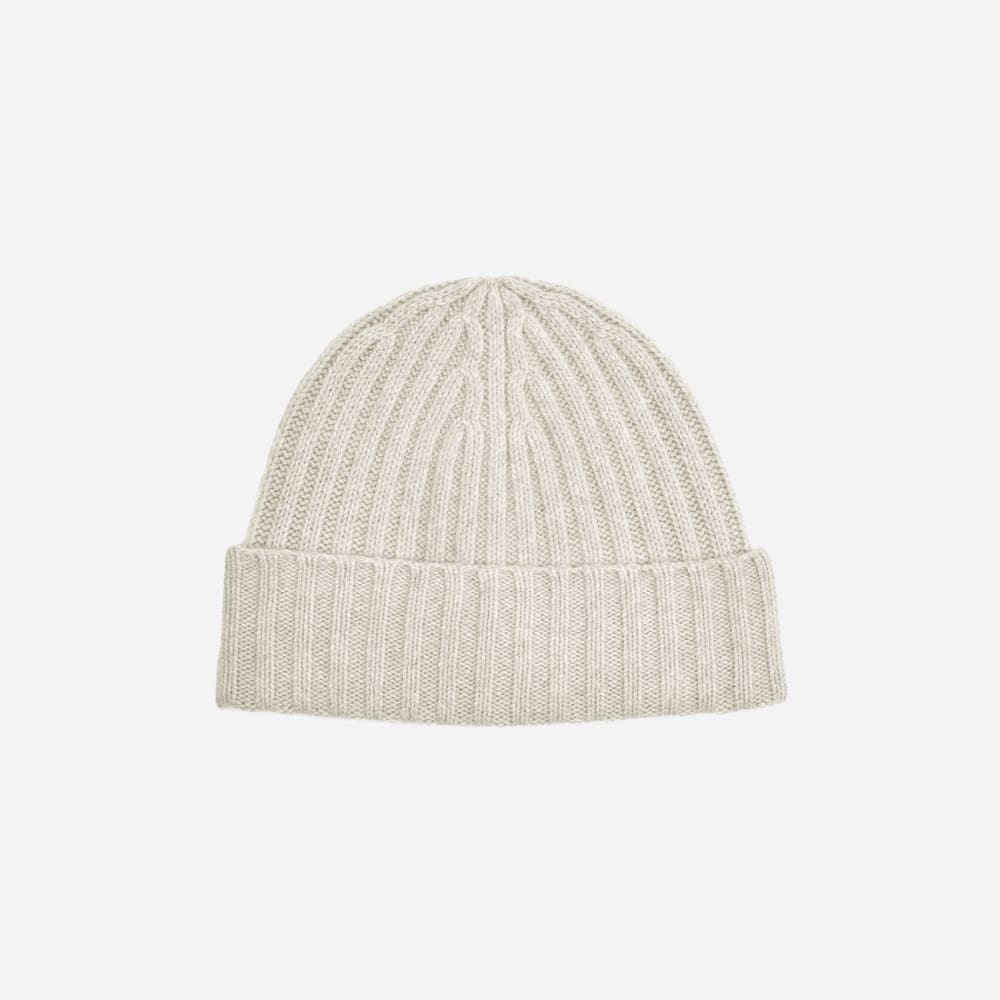 The Cashmere Beanie | Pale Heather Grey