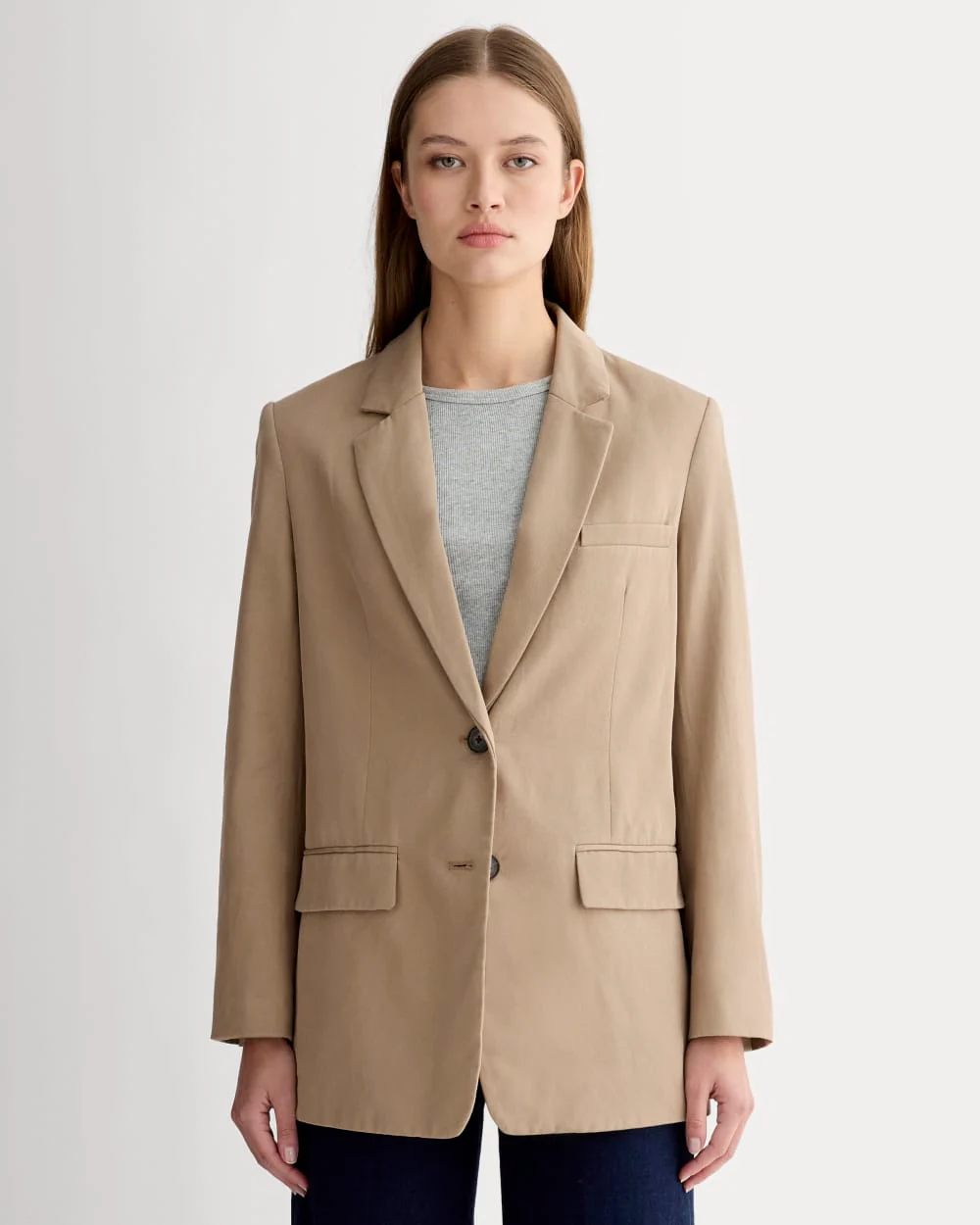 The Oversized Blazer in Buttersmooth | Ash Brown