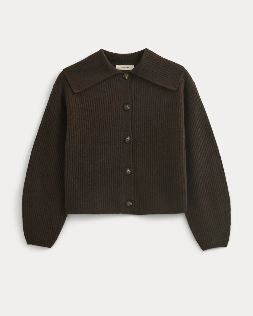 Fisherman Cardigan in Wool Cashmere | Americano Brown