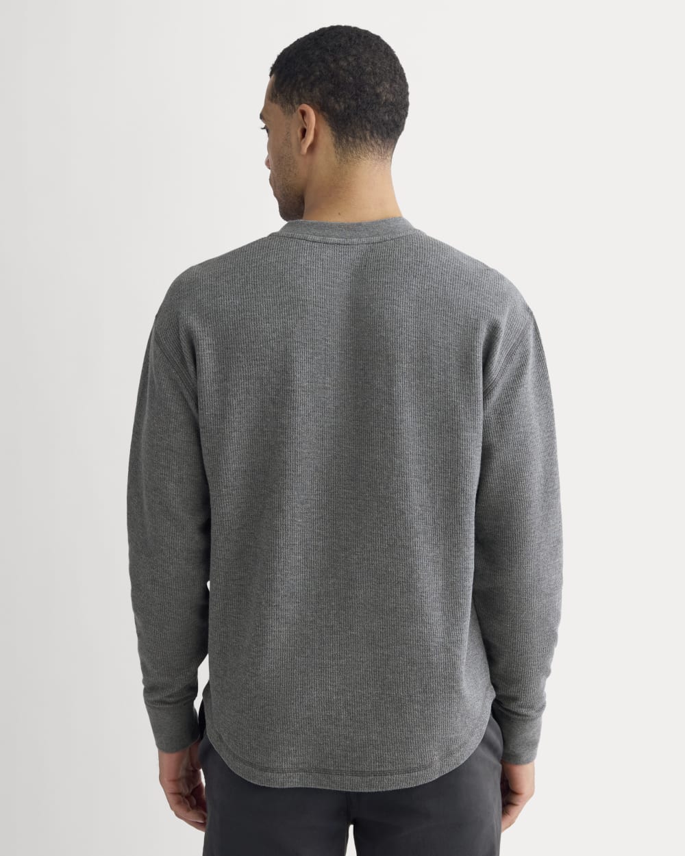 Thermal Henley in Cozy Waffle | Heathered Charcoal