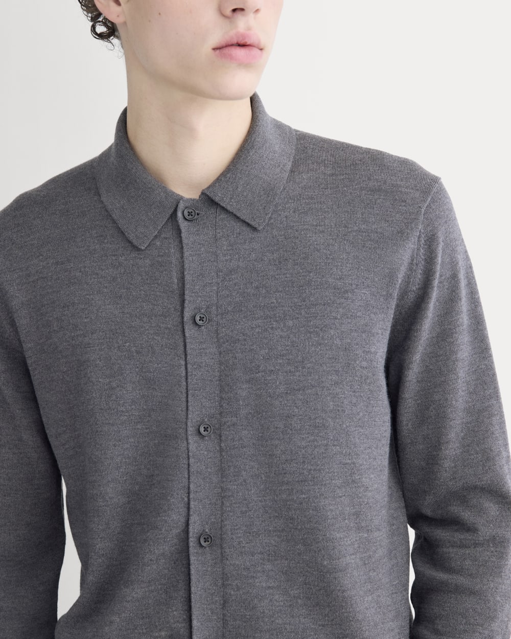 Ultrasoft Button-Down Sweater | Heather Mid Charcoal