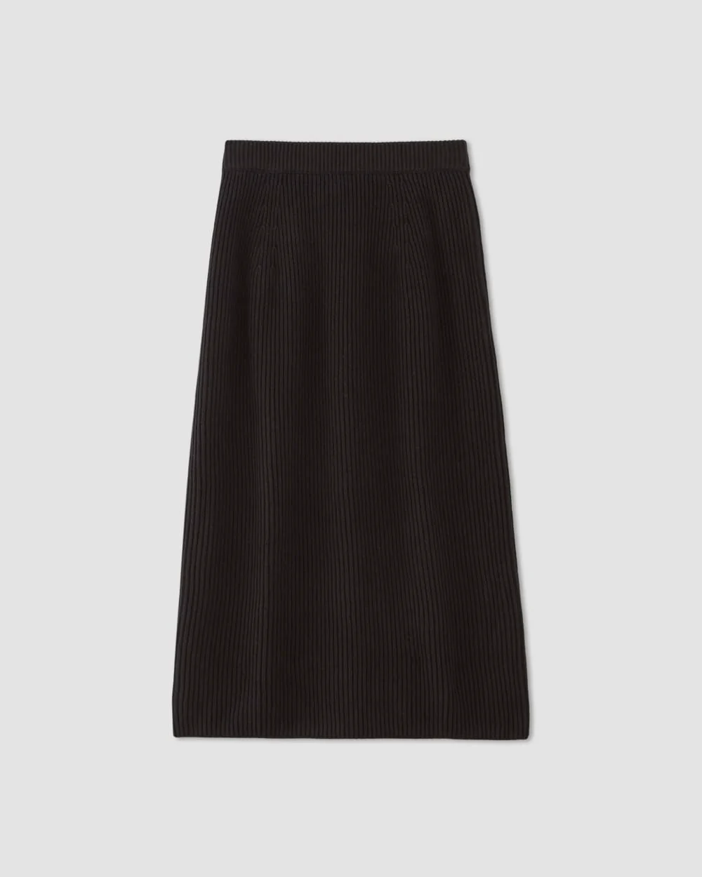 The Organic Cotton Sweater Midi Skirt | Black