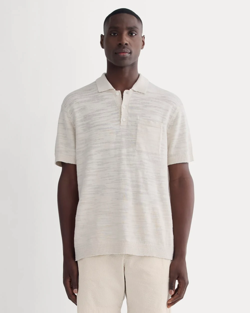 The Cotton Linen Polo | Birch