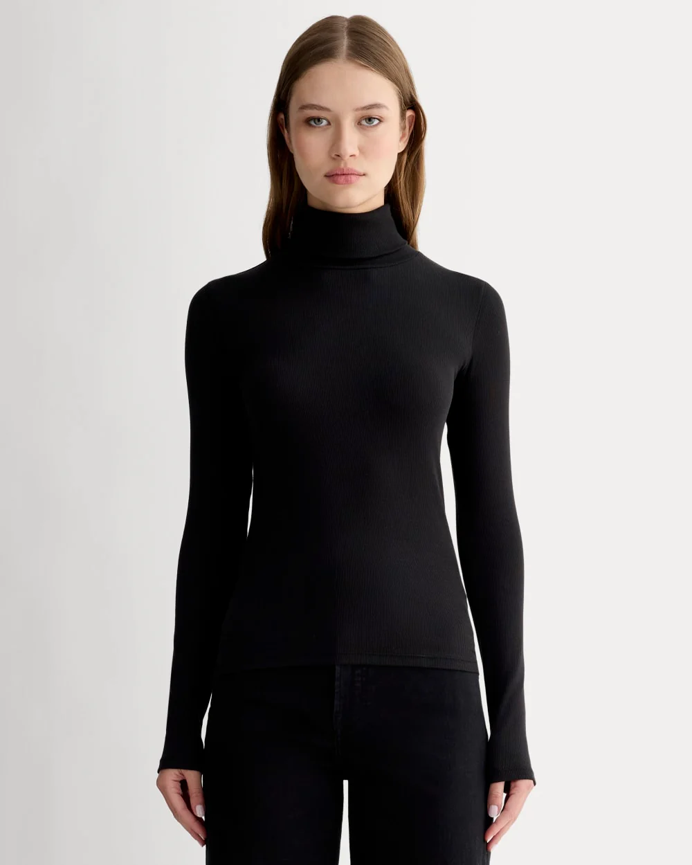 The Luxe Rib Turtleneck | Black