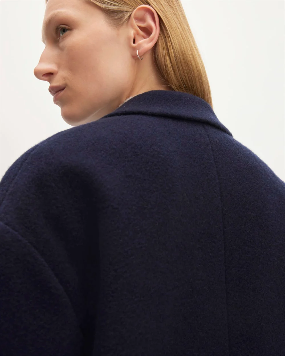The Italian ReWool® Cocoon Coat | Navy