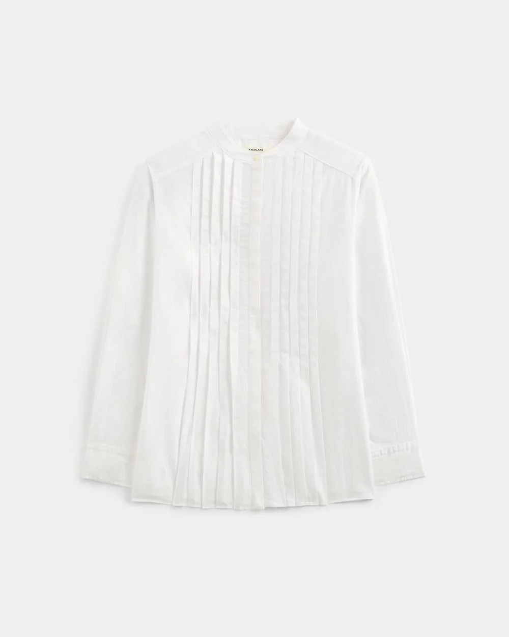 The Pleated Shirt in Silky Cotton | White