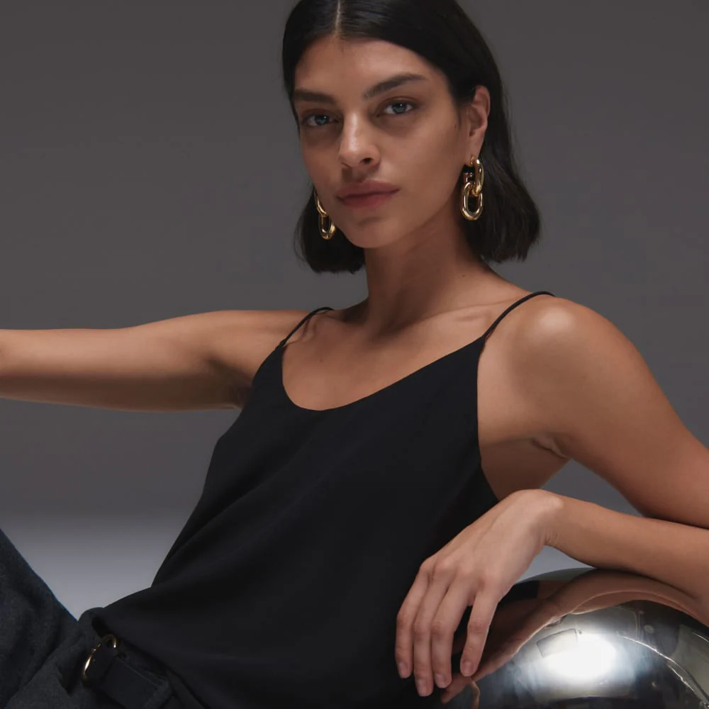 The Washable Clean Silk Cami | Black