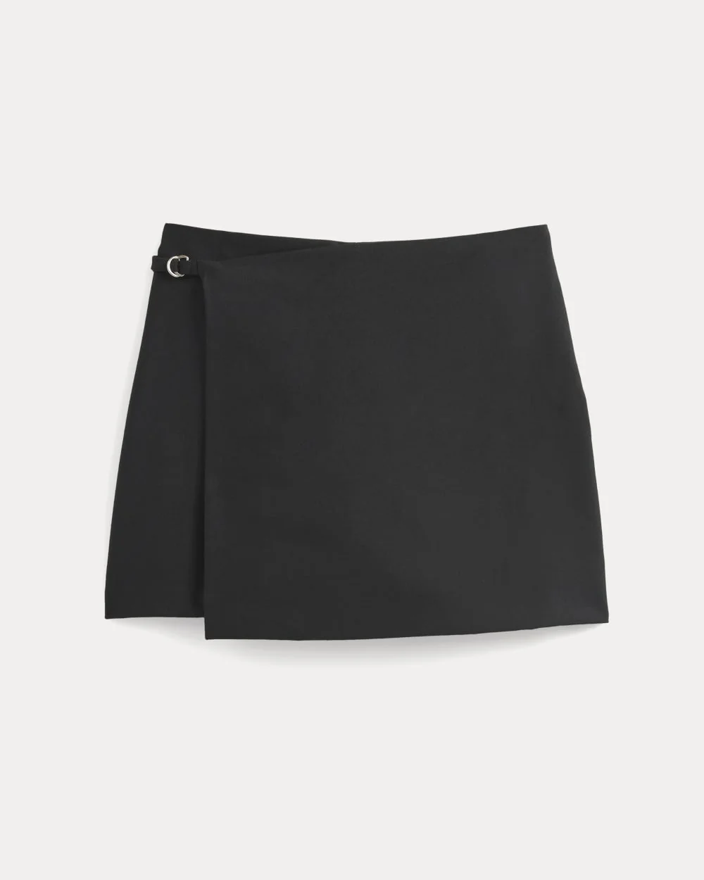 Wrap Mini Skort in Tailor Twill | Black