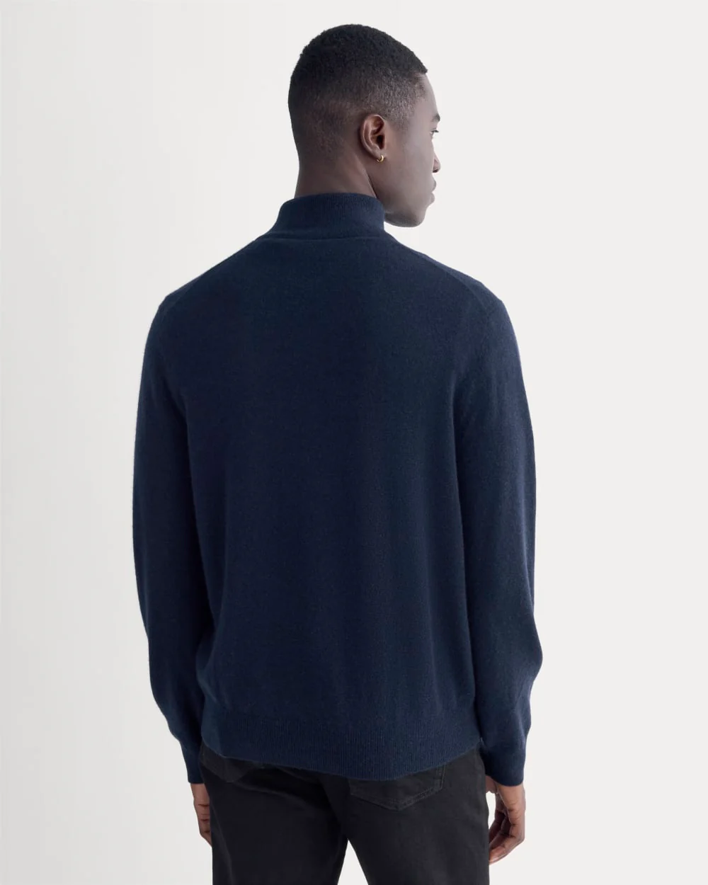 Cashmere Quarter Zip Sweater |  Navy