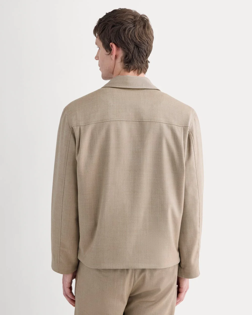Tailored Zip Jacket | Light Taupe