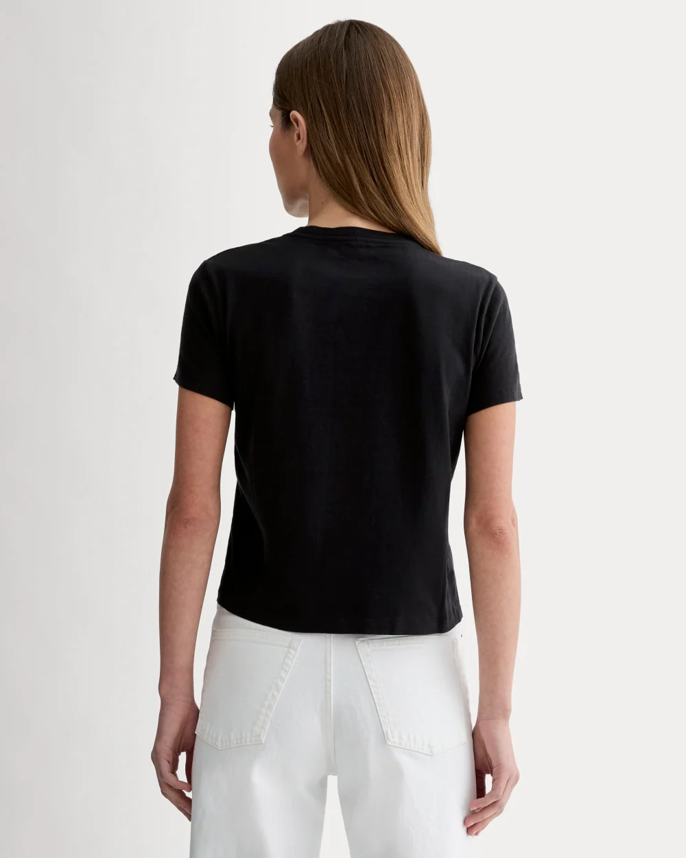The Box-Cut Tee in Essential Cotton | Black | Pocket