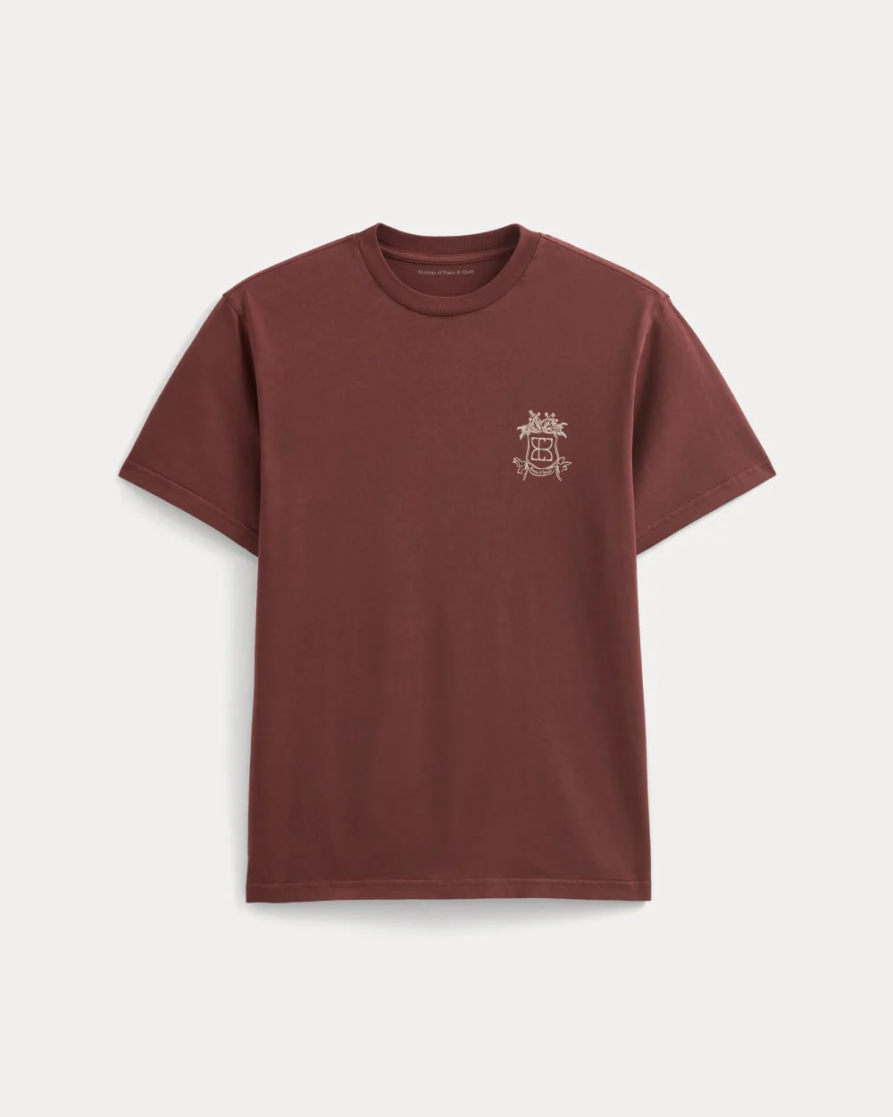 Everlane x Peace and Quiet Crest Graphic Tee | Wine