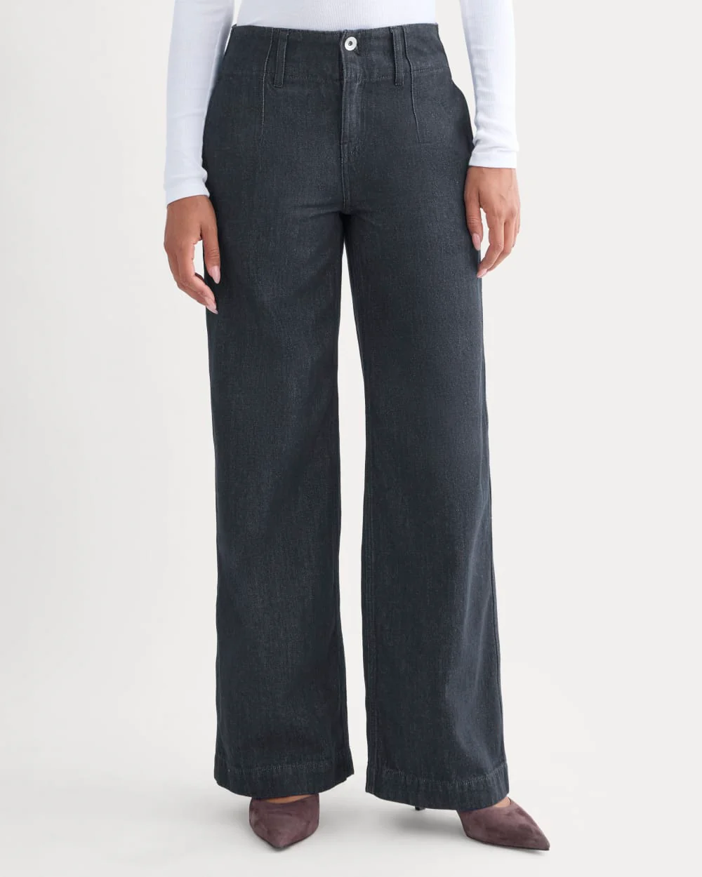 The Mid-Rise Trouser Jean | Tungsten Rinse