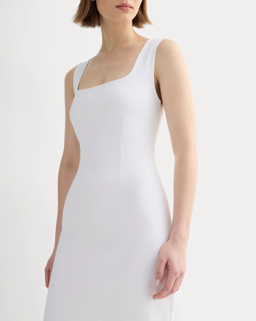 The Dream Square-Neck Dress | White