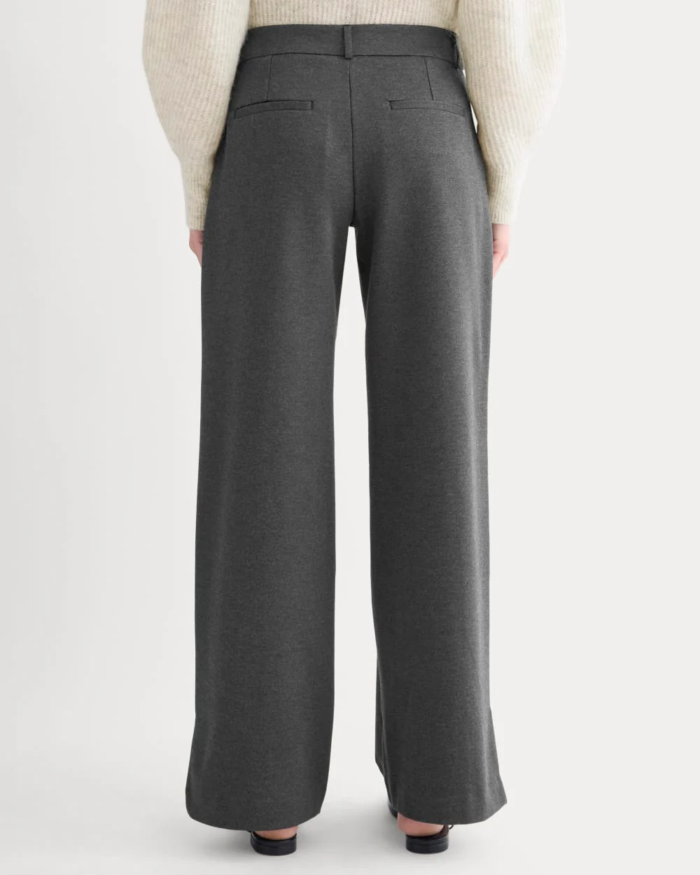Dream Wide-Leg Trouser | Heathered Soot