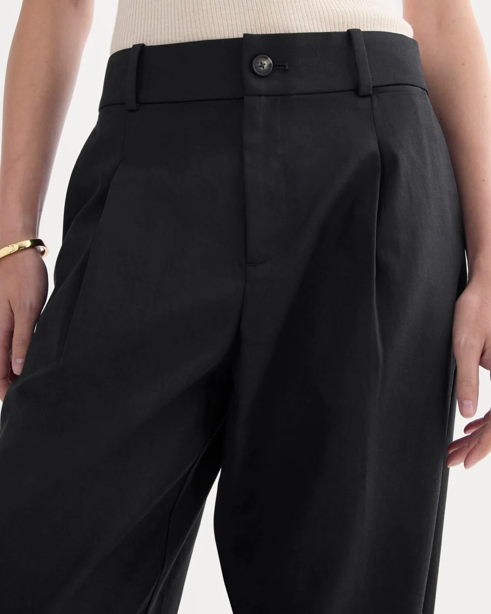 Wide-Leg Trouser in Buttersmooth | Black | 30 Inseam