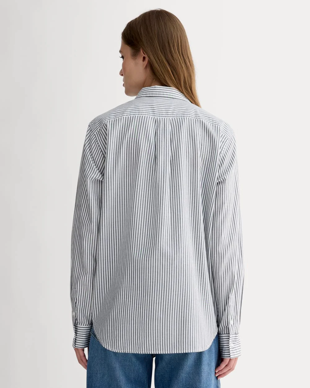 The Must-Have Shirt in Silky Cotton | Grey / White