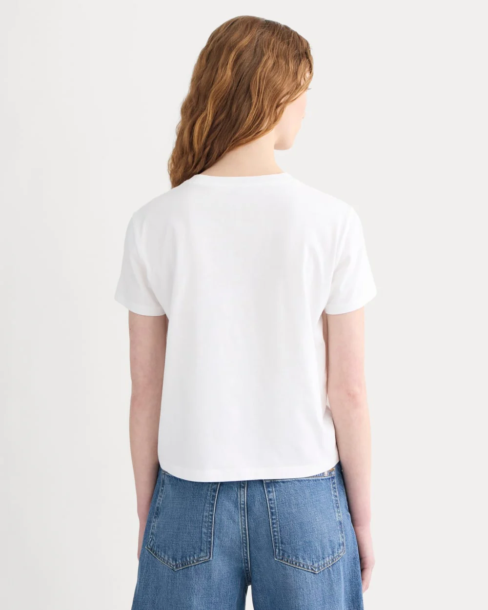 The Box-Cut Tee in Essential Cotton | White | No Pocket