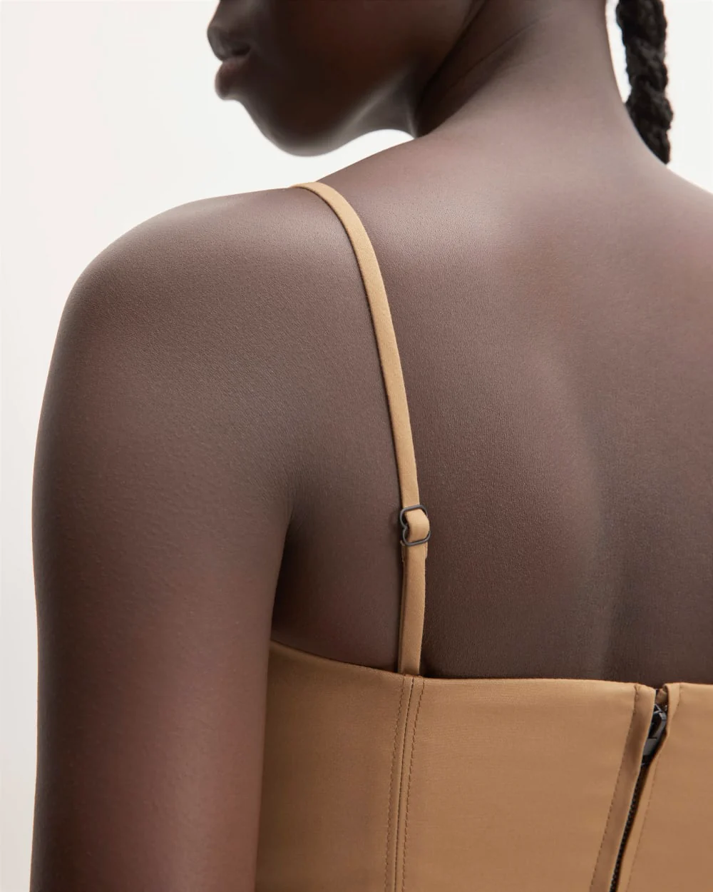 The Structured Cotton Bustier | Toasted Coconut