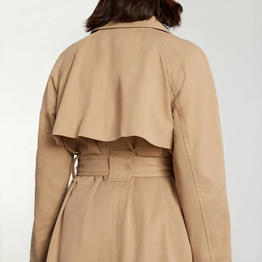 The Gathered Drape Trench | Ash Brown